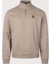Belstaff - Regular Fit Quarter Zip Sweatshirt - Lyst