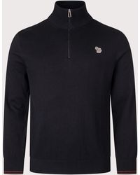 Paul Smith - Regular Fit Zebra Logo Quarter Zip Jumper - Lyst