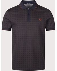 Fred Perry - Regular Fit Floral Print Polo Shirt - Lyst