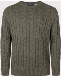 Polo Ralph Lauren - Regular Fit Cable Knit Cotton Jumper - Lyst