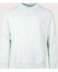 BOSS - Relaxed Fit Garment Dyed Wefade Sweatshirt - Lyst