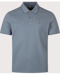 C.P. Company - Regular Fit Stretch Piquet Striped Collar Polo Shirt - Lyst