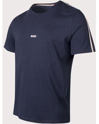 BOSS - Regular Fit Stripe Tape T-Shirt - Lyst