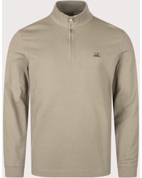 C.P. Company - Stretch Piquet Quarter Zip Sweatshirt - Lyst