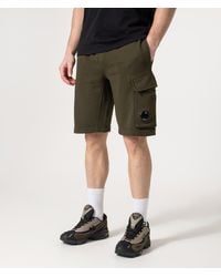 C.P. Company - Regular Fit Cotton Diagonal Fleece Cargo Sweatshorts - Lyst