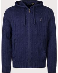 Polo Ralph Lauren - Regular Fit Zip Through Cable Knit - Lyst
