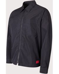 HUGO - Oversized Zip Through Evalom Overshirt - Lyst