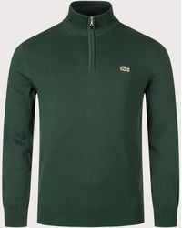 Lacoste - Regular Fit Quarter Zip Knit Jumper - Lyst