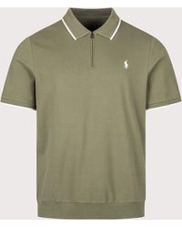 Polo Ralph Lauren - Classic Fit Stretch Mesh Zip Neck Polo Shirt - Lyst
