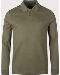 BOSS - Slim Fit Passerby Long Sleeve Polo Shirt - Lyst