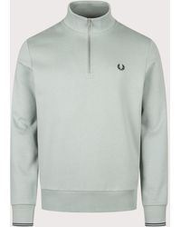 Fred Perry - Regular Fit Quarter Zip Sweatshirt - Lyst