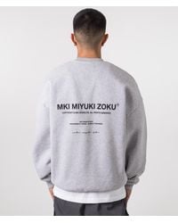 MKI Miyuki-Zoku - Oversized Fit Design Studio Crewneck Sweatshirt - Lyst