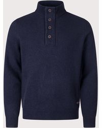 Barbour - Essential Patch Quarter Zip Knitted Jumper - Lyst