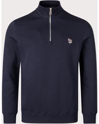 Paul Smith - Quarter Zip Zebra Logo Sweatshirt - Lyst