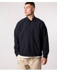 Uniform Bridge Relaxed Fit Pullover Over Shirt - Black