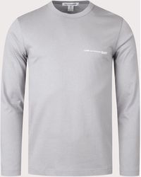 Comme des Garçons - Script Chest Logo Long Sleeve T-shirt - Lyst