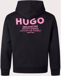 HUGO - Relaxed Fit Nazardo Hoodie - Lyst