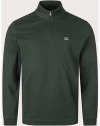 C.P. Company - Stretch Piquet Quarter Zip Sweatshirt - Lyst
