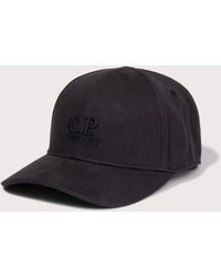 C.P. Company - Gabardine Logo Cap - Lyst