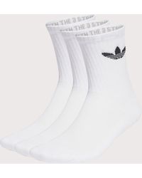 adidas Originals - 3 Pack Trefoil Cushion Crew Socks - Lyst