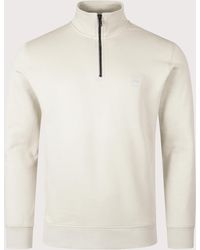 BOSS - Regular Fit Zetrust Quarter Zip Sweatshirt - Lyst