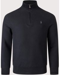 Polo Ralph Lauren - Contrast Logo Quarter Zip Knit Jumper - Lyst