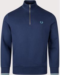 Fred Perry - Quarter Zip Sweatshirt - Lyst