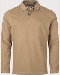 Barbour - Regular Fit Essential Long Sleeve Tartan Piqué Polo Shirt - Lyst
