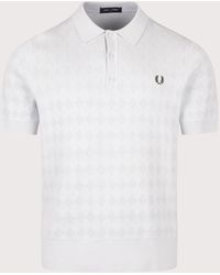 Fred Perry - Regular Fit Pointelle Knitted Polo Shirt - Lyst