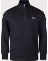 Fred Perry - Regular Fit Quarter Zip Sweatshirt - Lyst