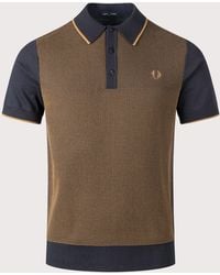 Fred Perry - Regular Fit Tonic Waffle Knitted Polo Shirt - Lyst