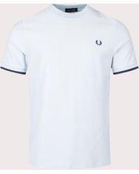 Fred Perry - Tipped Cuff Piqué T-shirt - Lyst