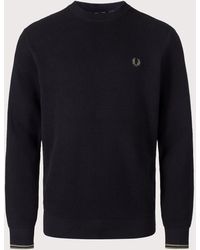 Fred Perry - Regular Fit Waffle Stitch Jumper - Lyst