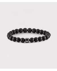 Mysterious Jeweller - Onyx Beaded Stretch Bracelet - Lyst