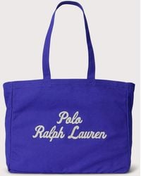 Polo Ralph Lauren - Embroidered Canvas Tote Bag - Lyst