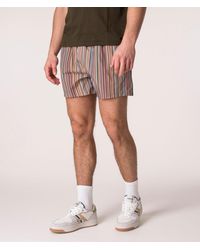 Paul Smith - Regular Fit Signature Stripe Print Swim Shorts - Lyst
