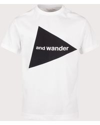 and wander - Big Logo T-Shirt - Lyst