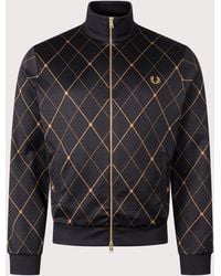 Fred Perry - Regular Fit Argyle Track Jacket - Lyst