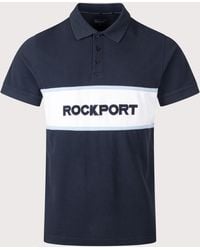 Rockport - Relaxed Fit Cobb Insert Logo Panel Polo Shirt - Lyst