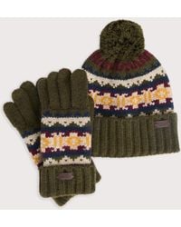 Barbour - Kane Knitted Beanie &Amp; Gloves Gift Set - Lyst