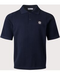 Stone Island - Relaxed Fit Micro Stitch Organic Cotton Compass Polo Shirt - Lyst
