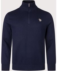 Paul Smith - Regular Fit Zebra Logo Quarter Zip Jumper - Lyst