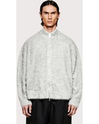 MKI Miyuki-Zoku - Faux Alpaca Knit Track Jacket - Lyst