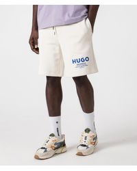 HUGO - Relaxed Fit Nomario Sweat Shorts - Lyst
