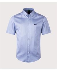 BOSS - Regular Fit Short Sleeve Motion Shirt - Lyst