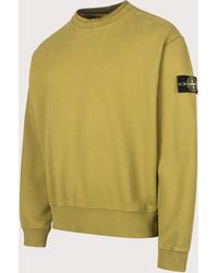 Stone Island - Oversized Fit Brushed Organic Cotton Fleece Sweatshirt - Lyst