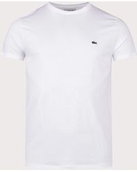 Lacoste - Pima Cotton Croc Logo T-shirt - Lyst