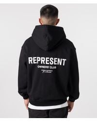 Represent - Relaxed Fit Owners Club Zip Through Hoodie - Lyst