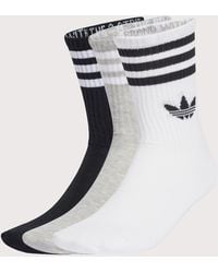 adidas Originals - 3 Pack 3 Stripes Crew Socks - Lyst