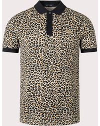 Fred Perry - Leopard Print Polo Shirt - Lyst